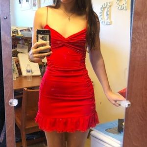 Selfie Leslie Red Bodycon Dress
